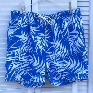 🍭EUC Tommy Bahama Aqua Blue Swim Trunks Sz Xl